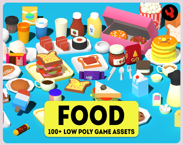 Low Poly Food Asset Pack By Devilswork Shop - low poly map test roblox