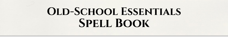 Old-School Essentials Spell Book