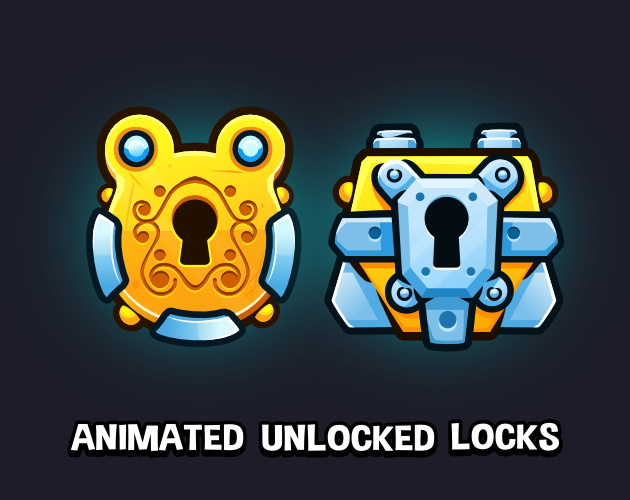 Unlocking lock animation by Robert Brooks - gamedeveloperstudio.com
