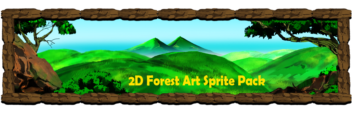 2D environment assets art forest