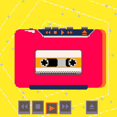 The shiny new casette player for Retro Rewind #2