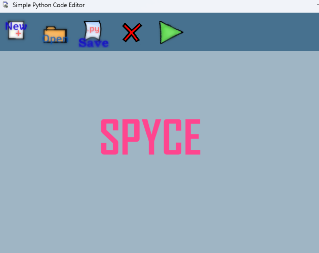 Simple Python Code Editor (SPYCE)