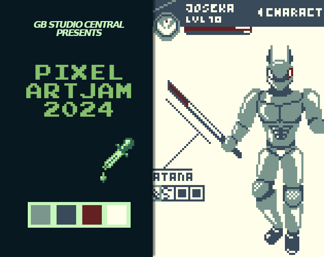 Pixel Art Jam 2024 - Hero Equipment by jos3k4 for GB Pixel Art Jam 2024 ...