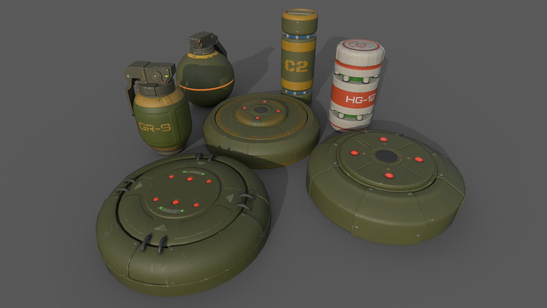 Sci-Fi Grenades_Mines