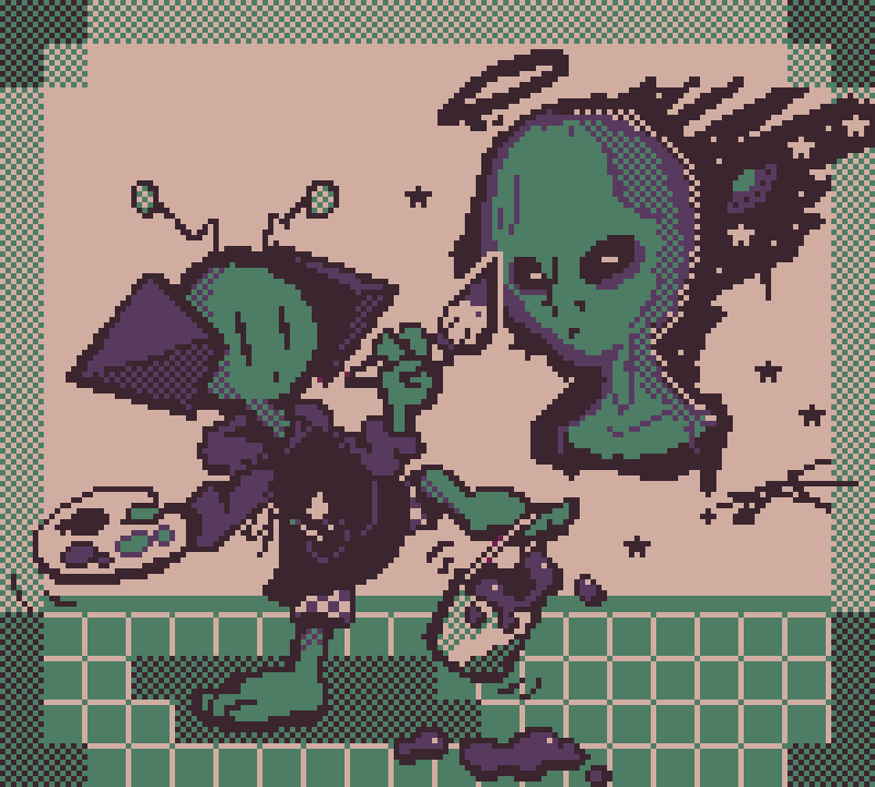 Alien Graffiti (GB Pixel Art Jam 2024)