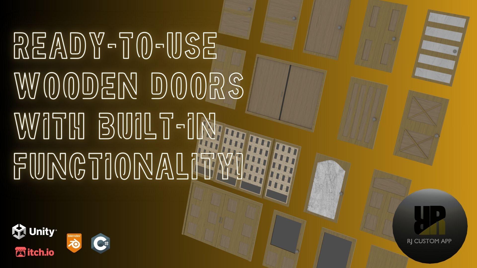 Unlock Seamless Gameplay with Ready-to-Use Wooden Door Assets!