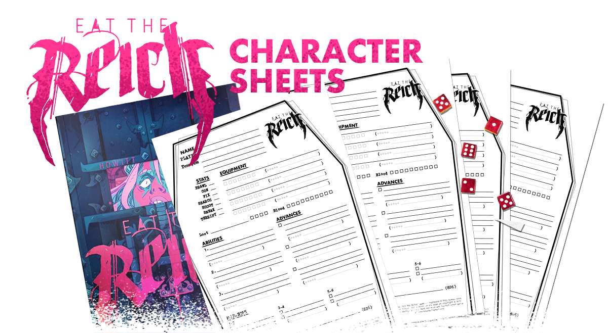 Eat The Reich Empty Character Sheets