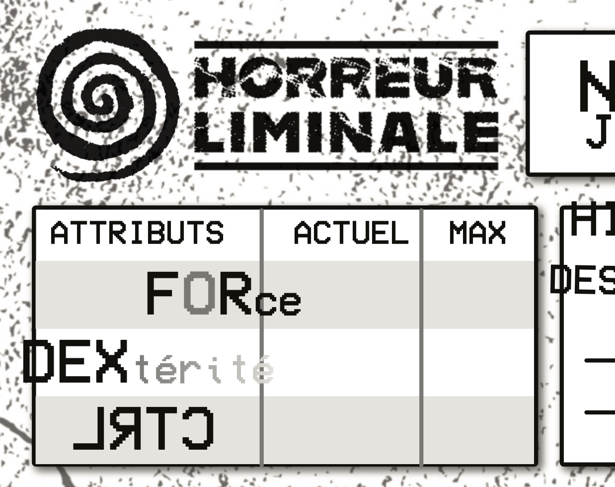 Cover image for Horreur Liminale - Fiche de Perso Alternative