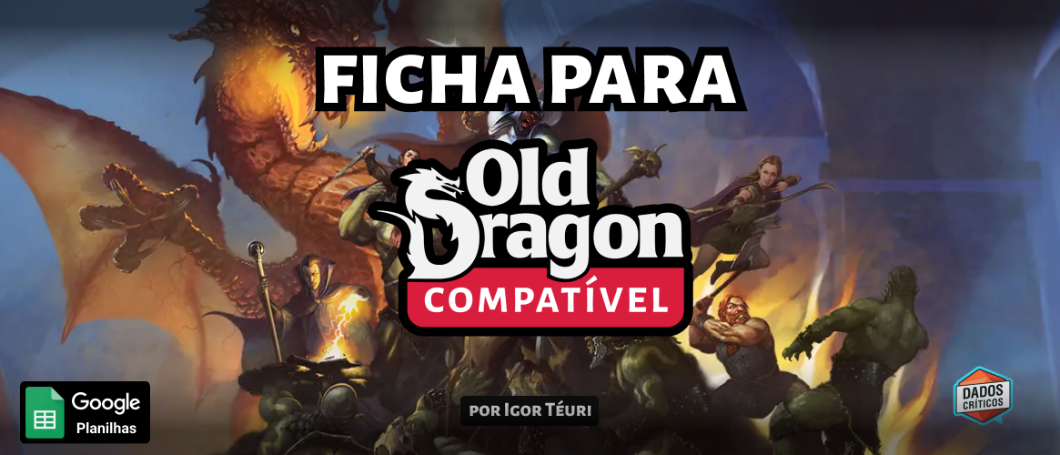 Ficha Old Dragon 2e no Google Planilhas