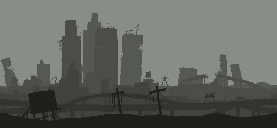 Wasteland City - Parallax Background