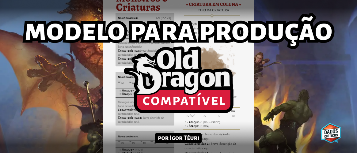 Modelo para Homebrew de Old Dragon 2e no Google Docs