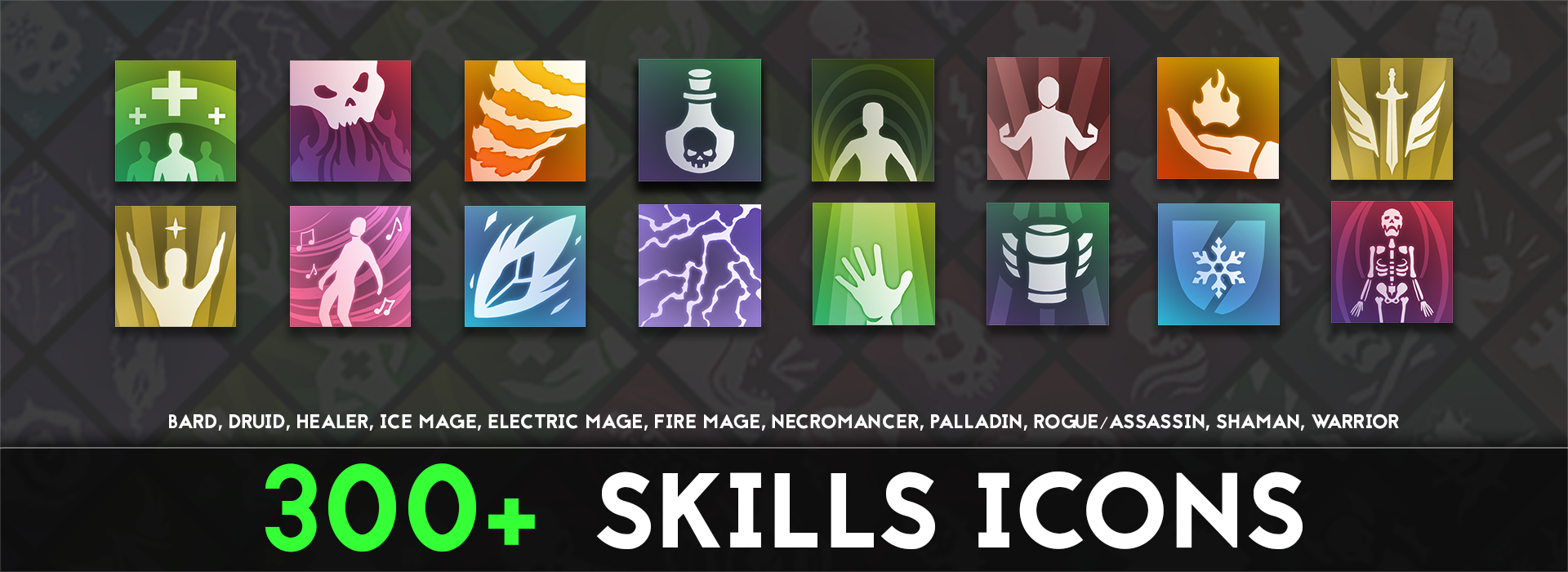 300+ Skills Flat Icons