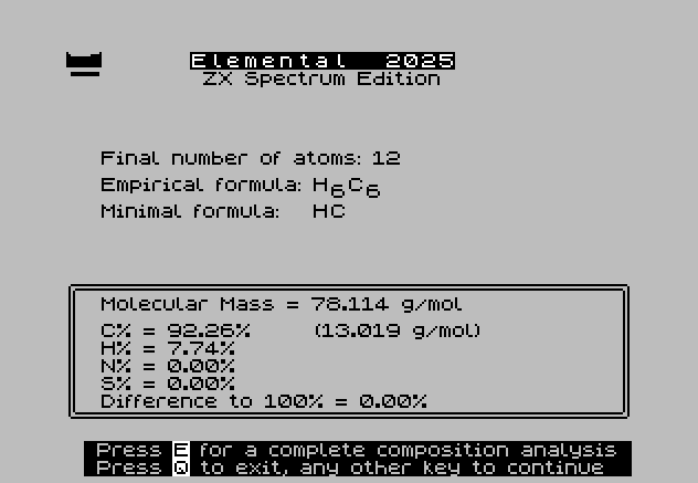 Elemental - ZX Spectrum 2025 edition by Massimiliano_Arca