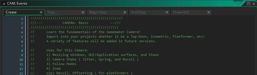 Organized comment regions 