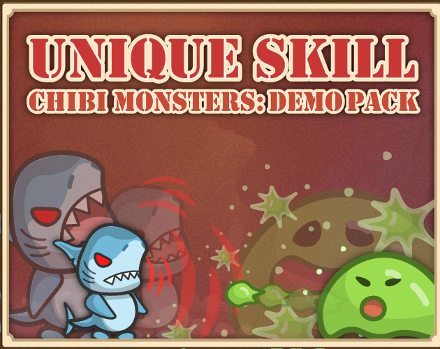 2D Monster - Cute & Chibi: Demo Pack by huberthart