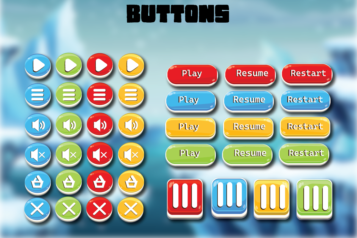 Rainbow Button UI Kit