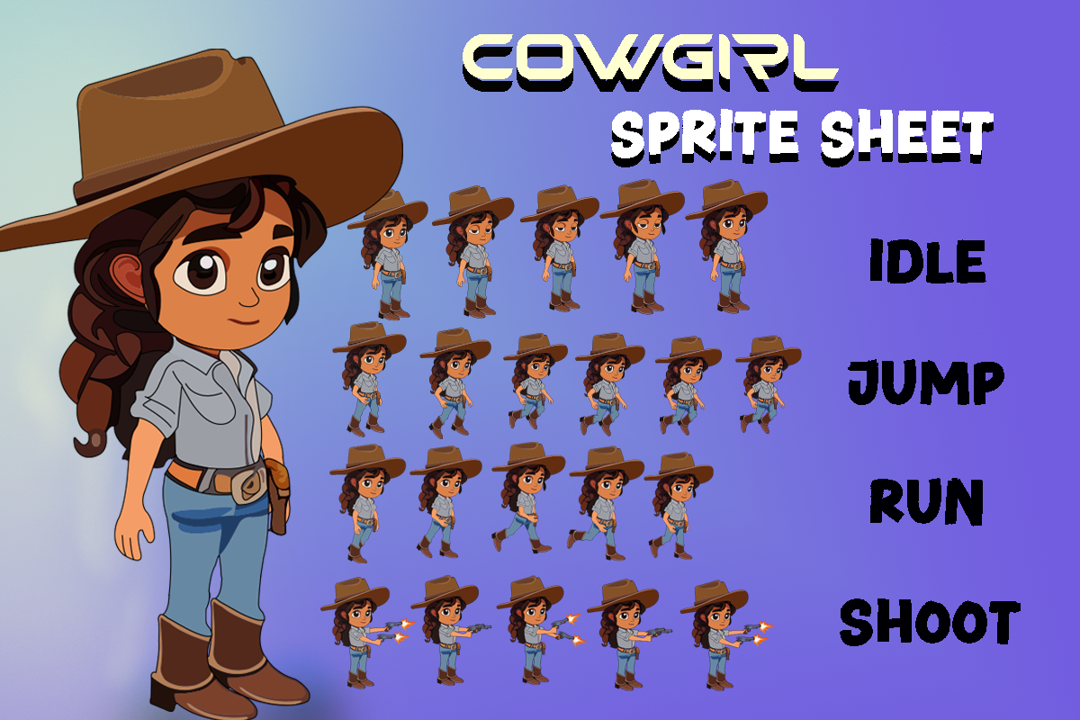 Cowgirl Sprite Sheet