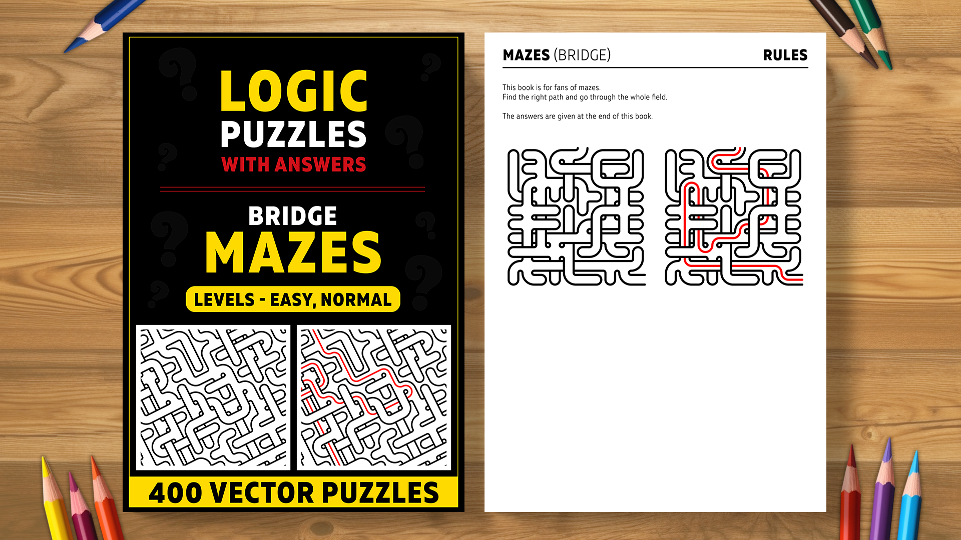 Bridge Mazes - 400 Japanese vector puzzles