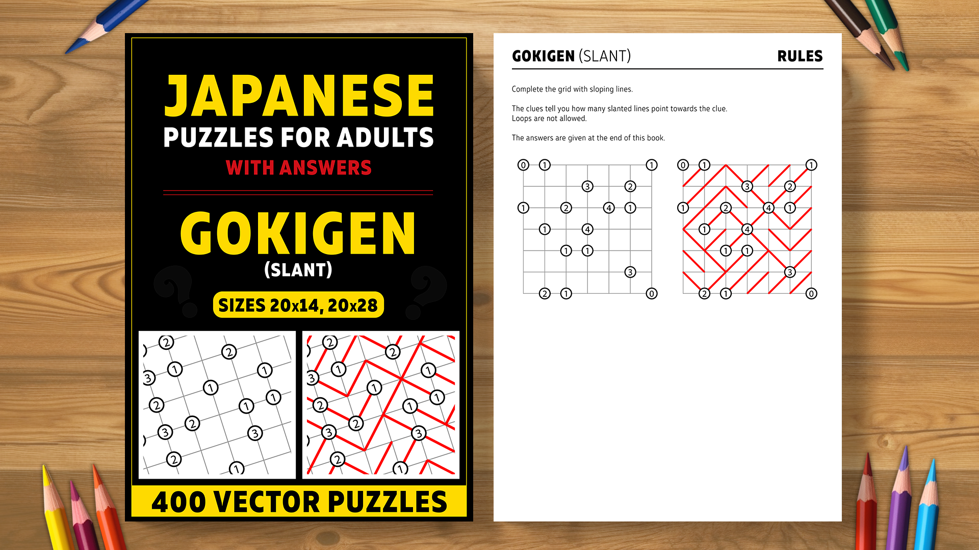 Gokigen (Slant) - 400 vector puzzles