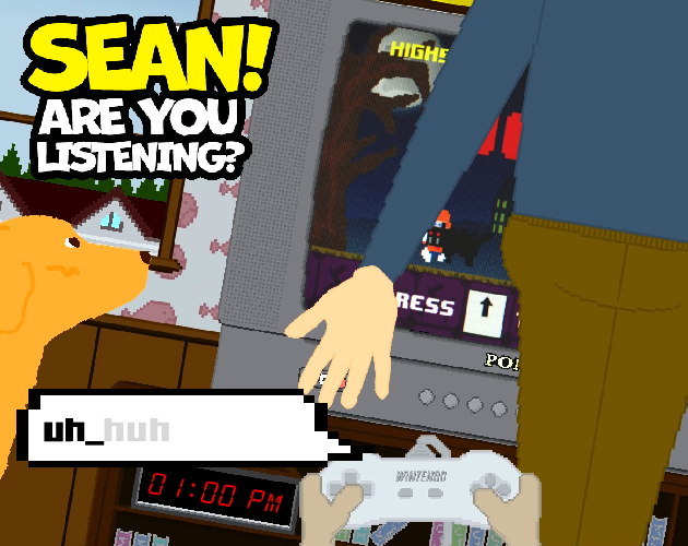 Cover image for Sean! Are You Listening? (Endless Runner + Typing Game)