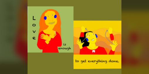 Cover image for Deaf Art. Love is enough to get everything done.