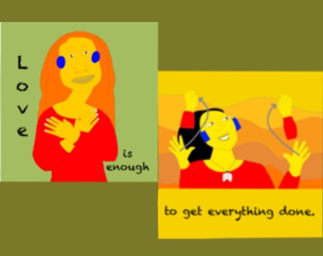 Cover image for Deaf Art. Love is enough to get everything done.