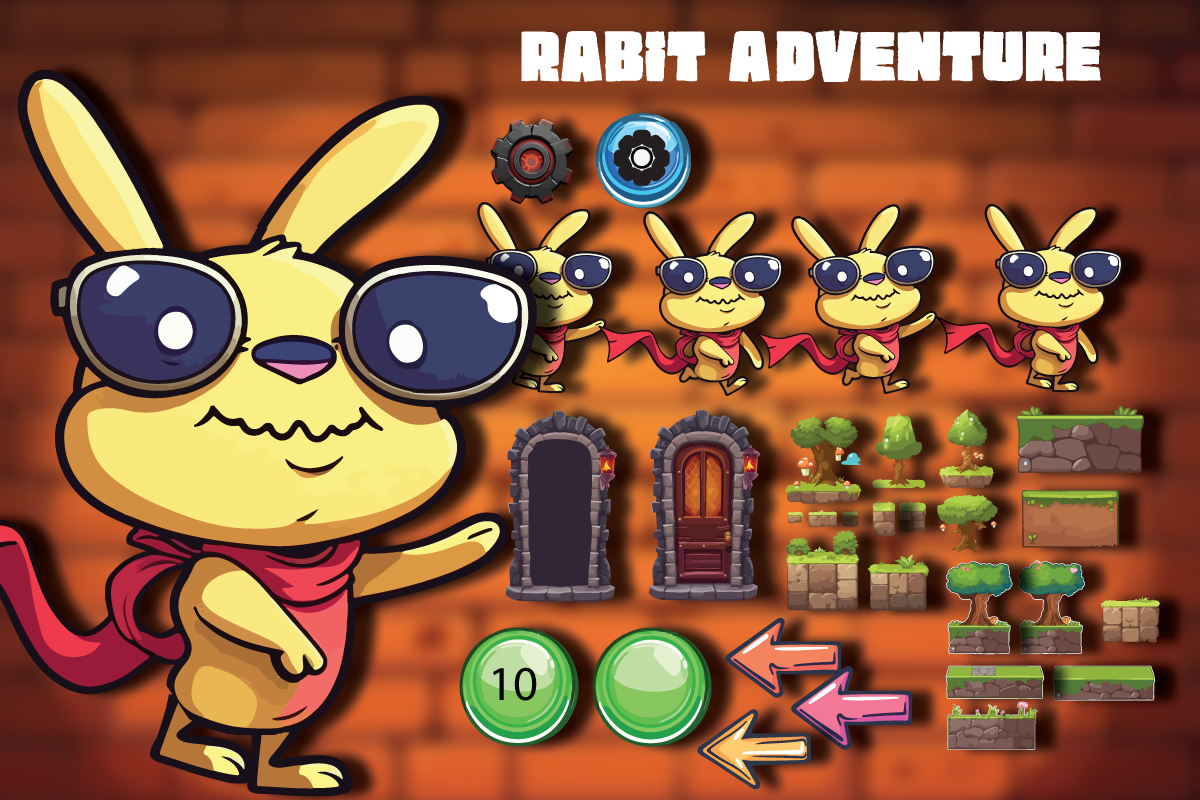 Rabit Adventure Assets Sprite Sheet