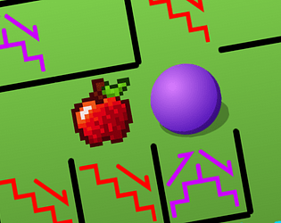 Navigate the maze, eat apples, and learn about the