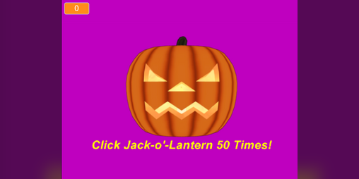 Cover image for Click Jack-o'-Lantern 50 Times