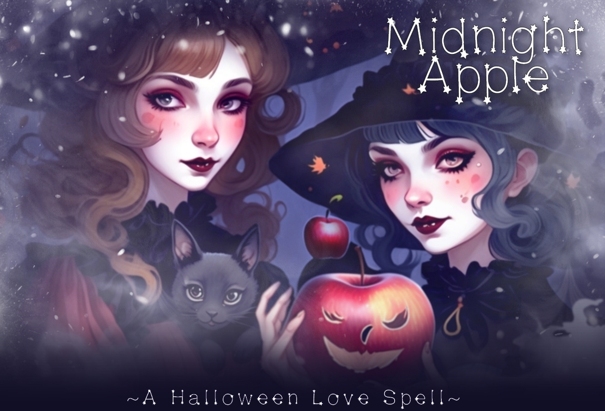 Midnight Apple: A Halloween Love Spell (Lesbian Romance Visual Novel)