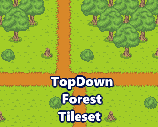 Top-Down Forest Tileset by Tazzy0