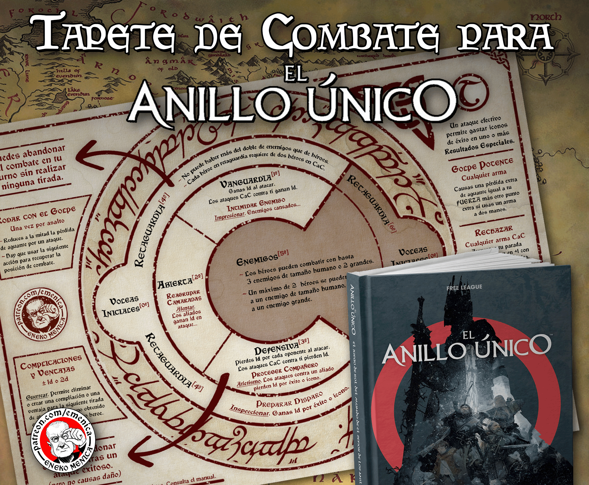 Cover image for Tapete de Combate para El Anillo Único