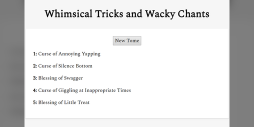 Cover image for Whimsical Tricks and Wacky Chants