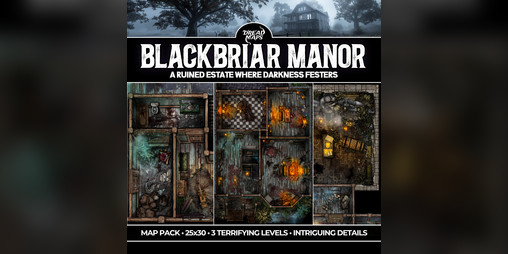 Cover image for Blackbriar Manor TTRPG Battlemap