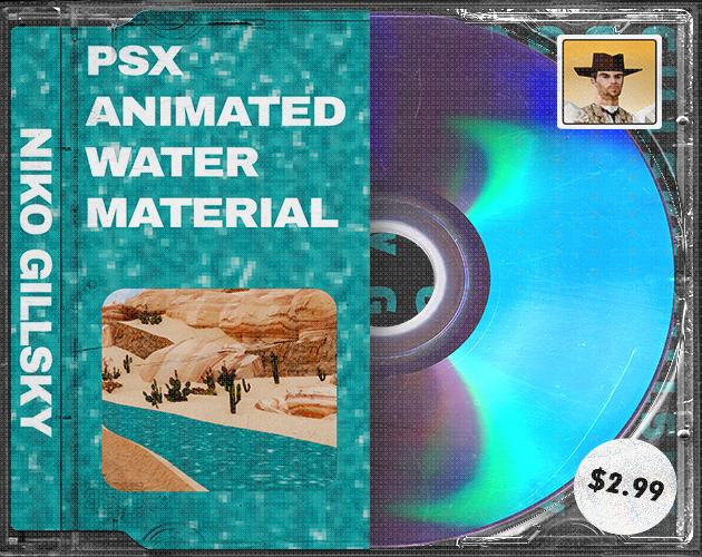 PSX Animated water material