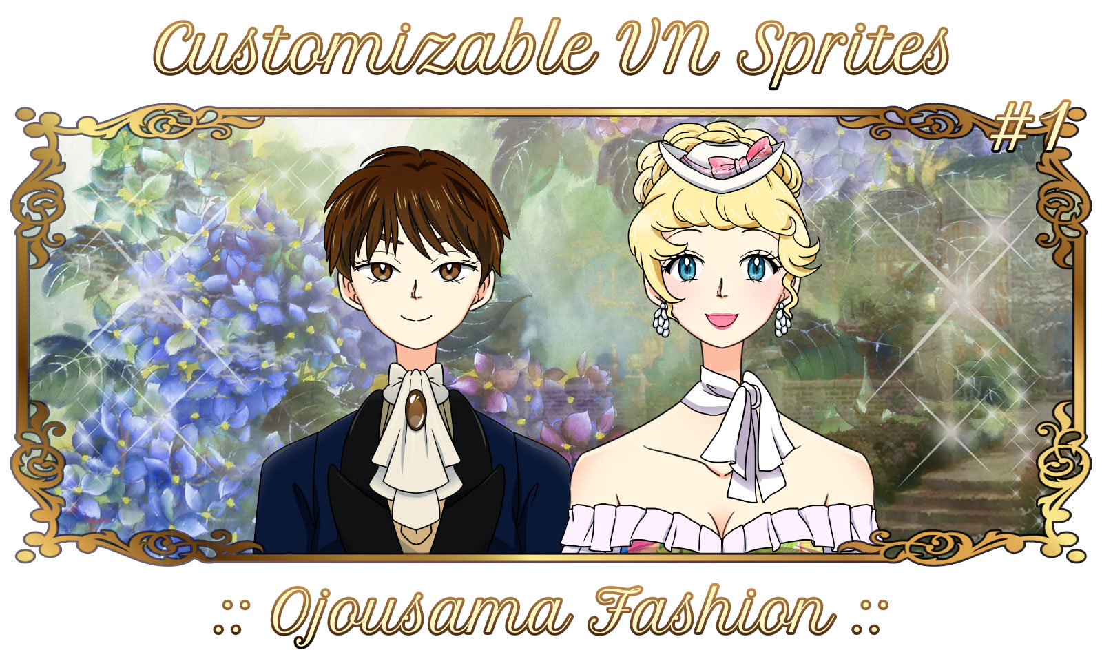 Character Pack: Customizable Ojousama Fashion Anime Girl Portraits