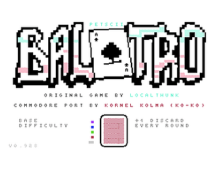 Balatro for the Commodore 64 / C64 (work in progress) [Free] [Card Game]