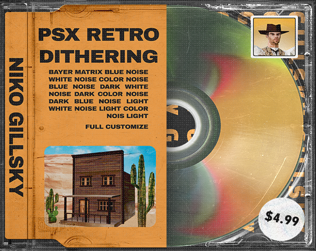 PSX Retro Dithering. Compositing Node Setup