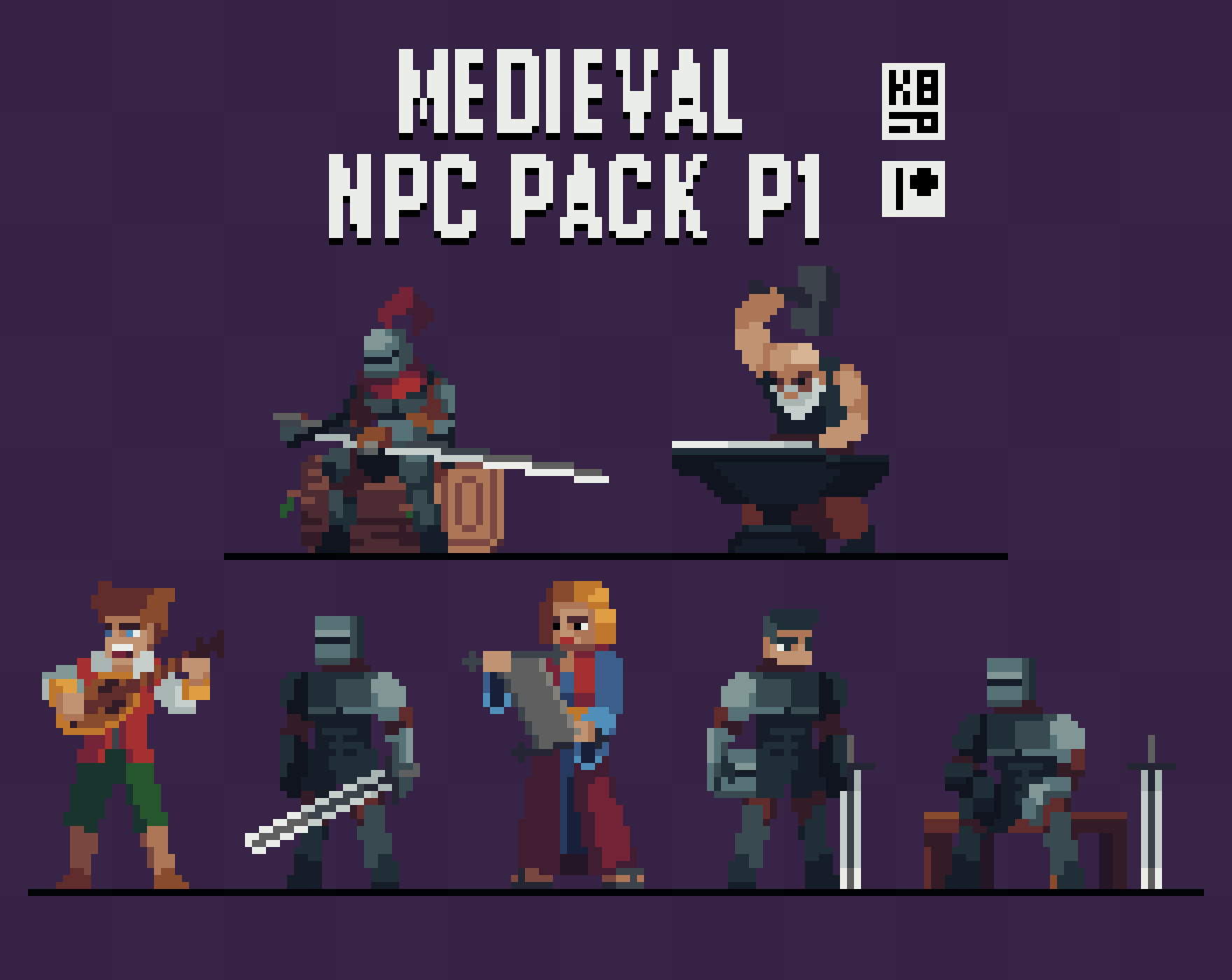 Medieval NPC Pack - P1 by KBPixelArt