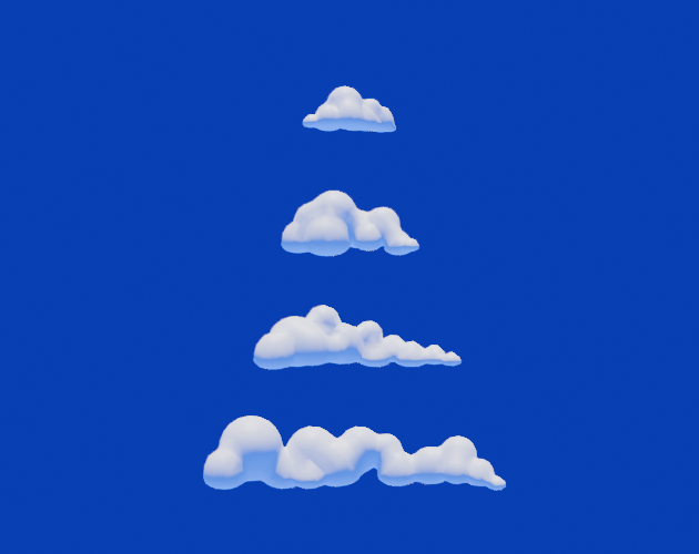 Low Poly Stylized Clouds