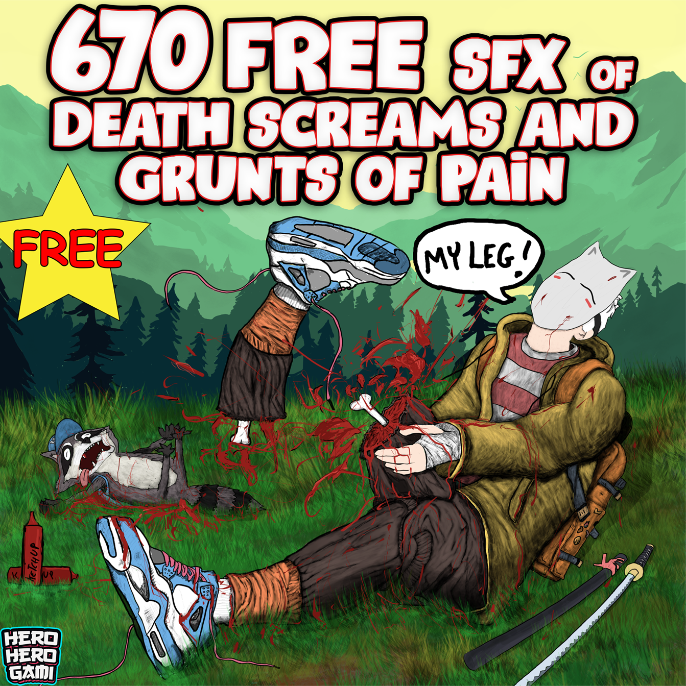 670 SFX Death screams and Grunts of pain (free yup)