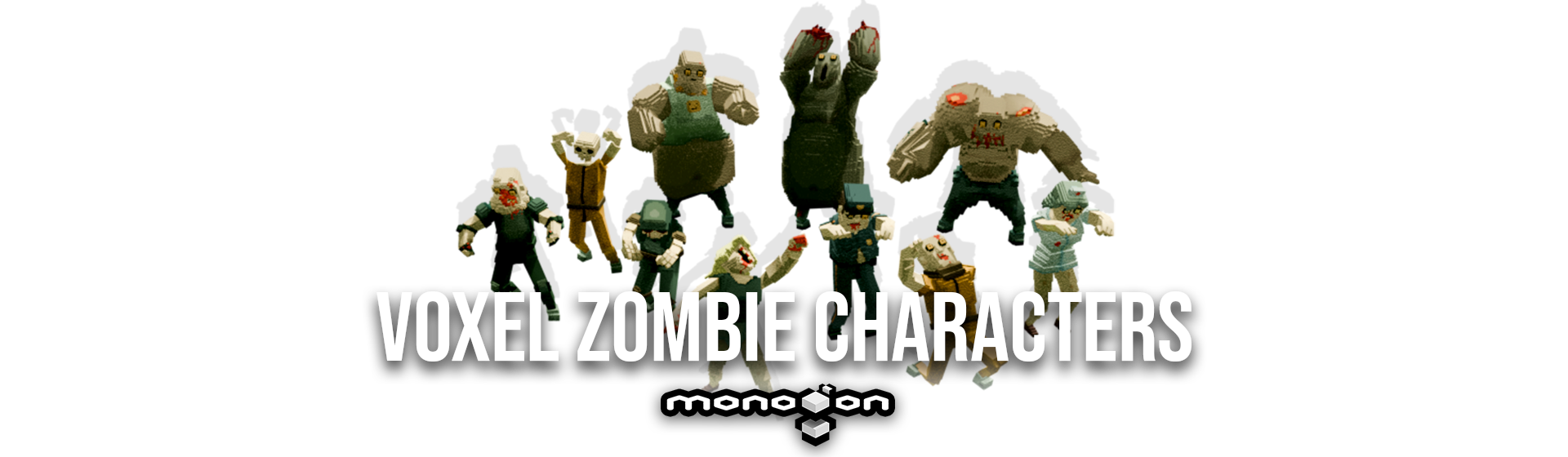 Voxel Zombie Characters - monogon