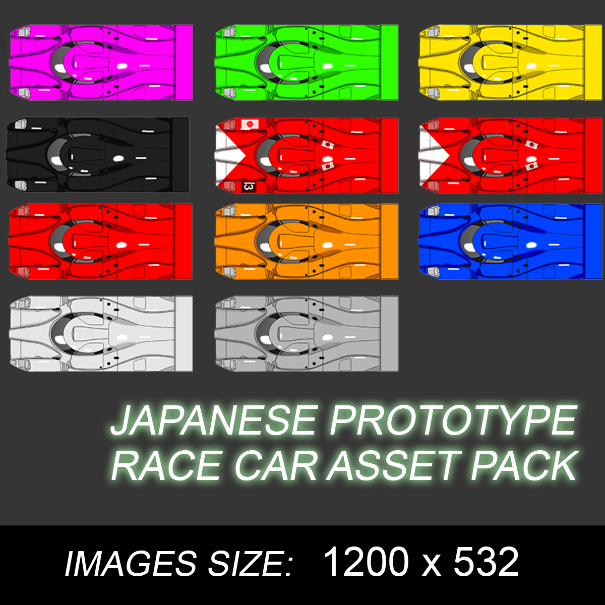 JAPANESE PROTOTYPE RACE CAR GAME ASSETS