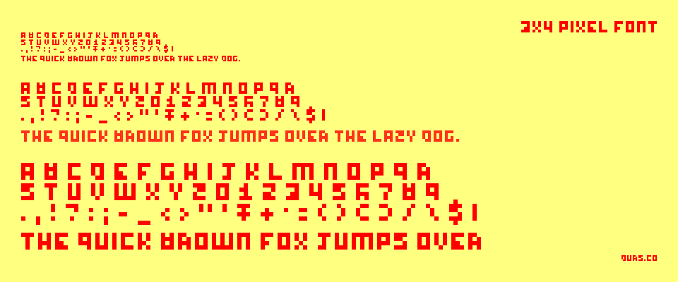 3x4 Pixel Font