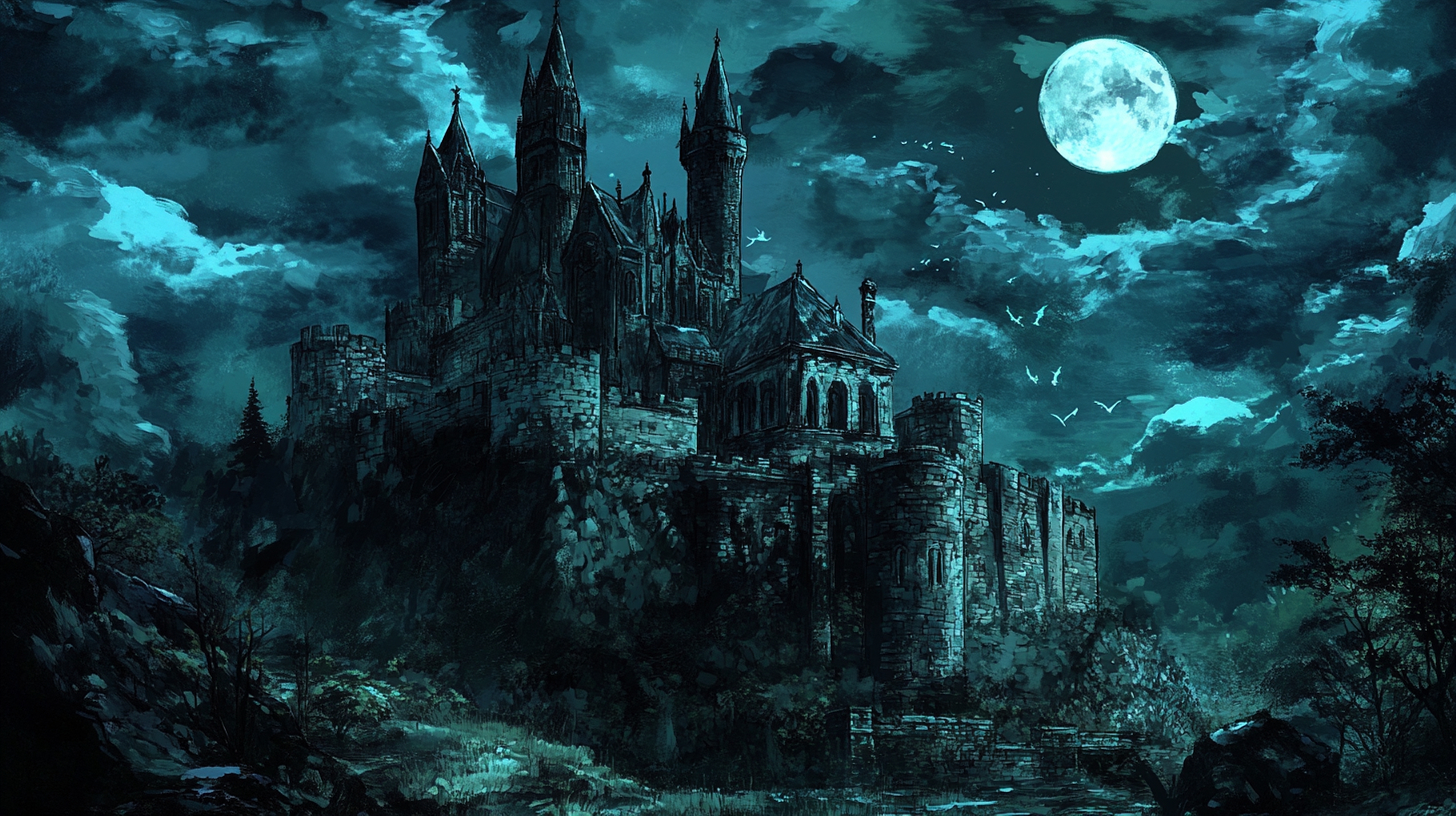 FREE HORROR DARK CASTLE VN BACKGROUNDS