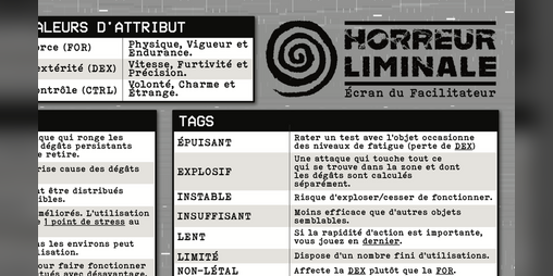Cover image for Horreur Liminale - Écran du Facilitateur