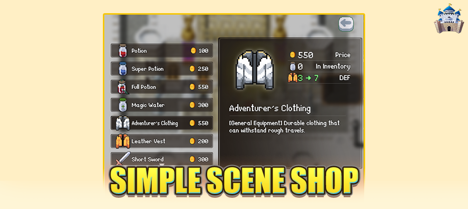 Simple Scene Shop - Plugin for RPG Maker MZ