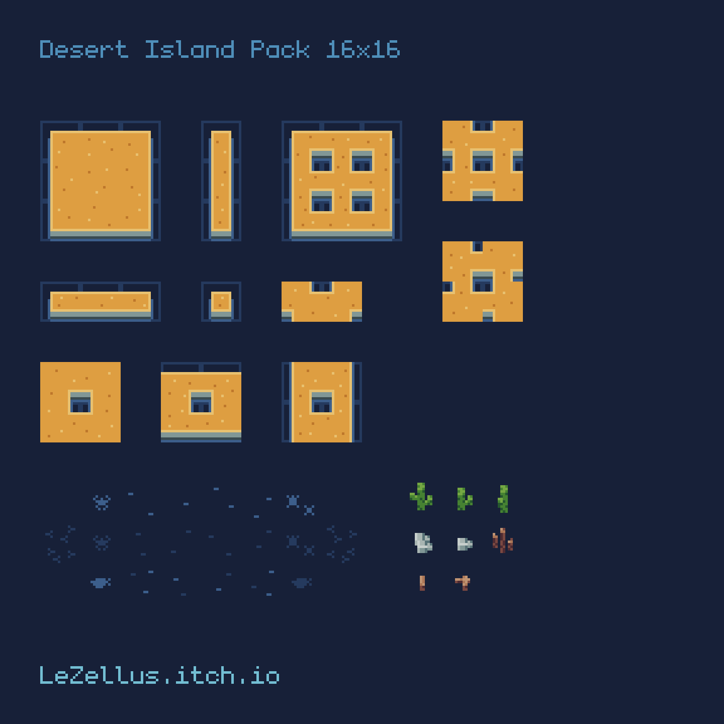 Desert Island TopDown Pack 16x16