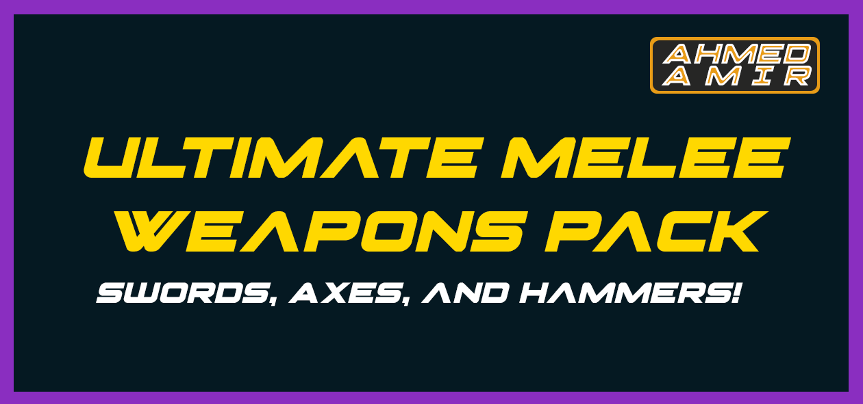 Ultimate Melee low poly 3D Weapons Pack – Swords, Axes, and Hammers!