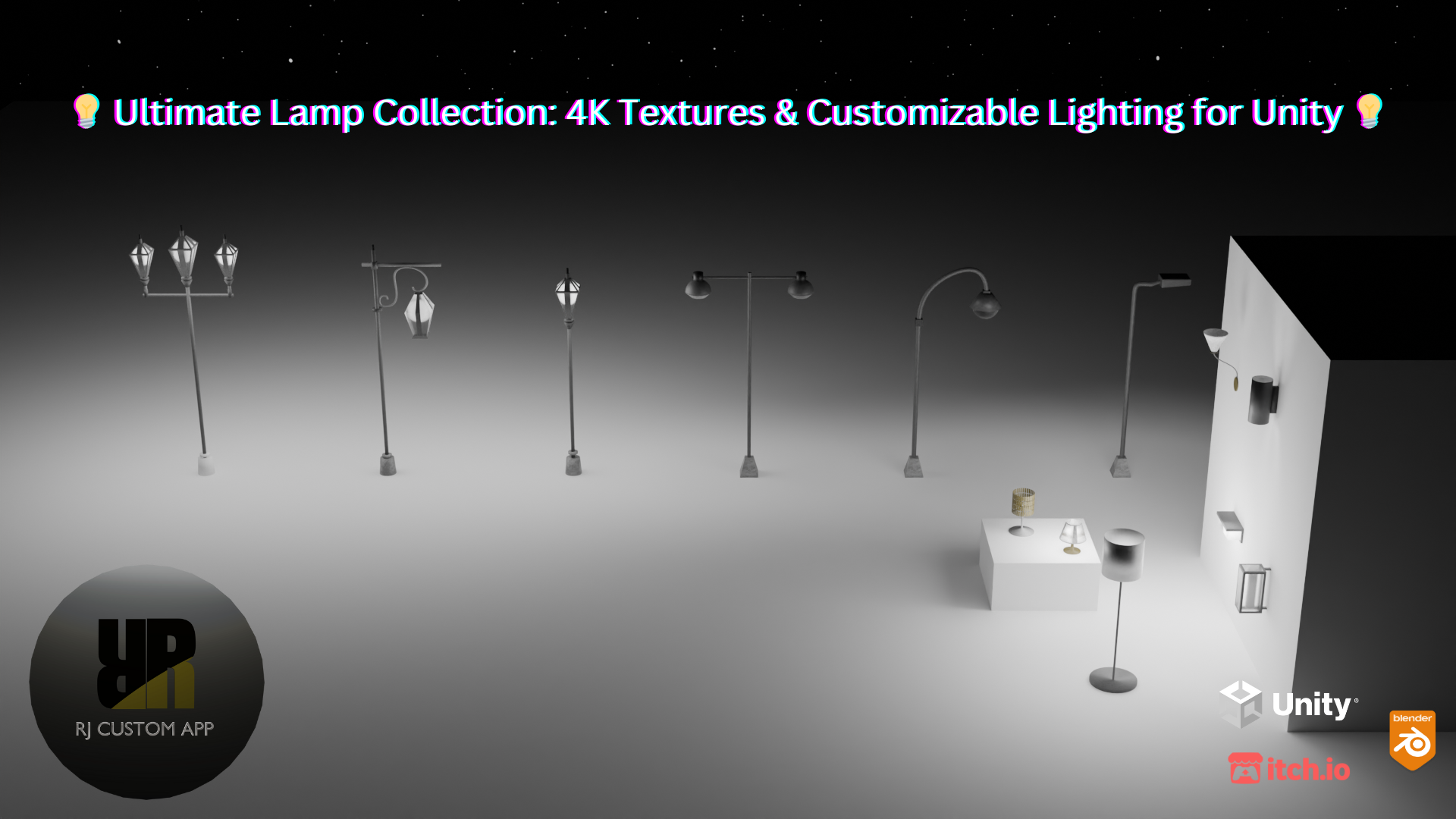 💡 Ultimate Lamp Collection: 4K Textures & Customizable Lighting for Unity 💡